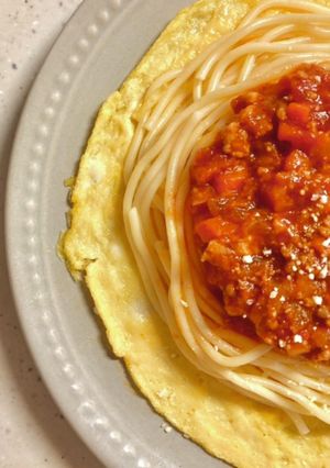 喫茶店風♡濃厚肉多♡ミートソースパスタ♡-レシピのメイン写真