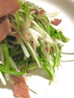 水菜とハム炒め 水菜を使いきれ!-レシピのメイン写真