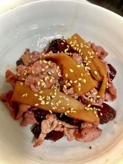 豚もも肉としば漬けの焼肉炒め-レシピのメイン写真
