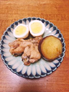 秋の味覚☆手羽元とさつまいもの煮物-レシピのメイン写真
