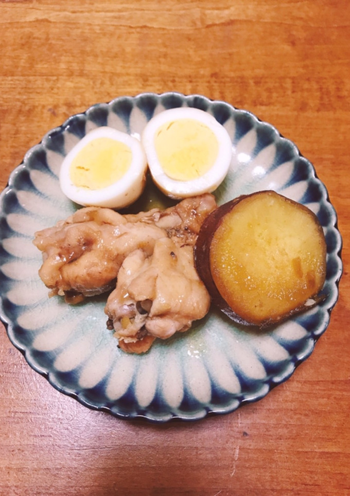 秋の味覚☆手羽元とさつまいもの煮物-レシピのメイン写真