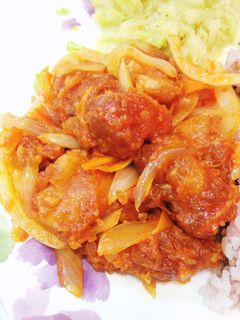 簡単!唐揚げケチャップ炒め #うちの-レシピのメイン写真
