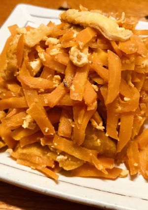 人参と油揚げの千切り煮-レシピのメイン写真