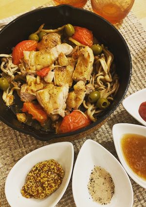 時短でうちキャンプ！簡単チキンソテー♪-レシピのメイン写真