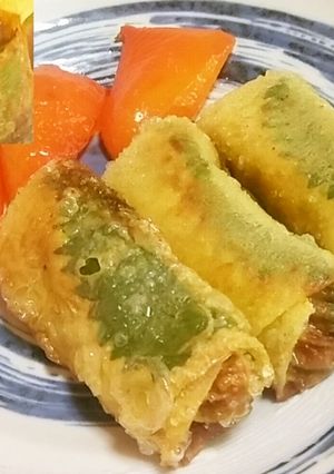 梅しそ納豆のゆば春巻-レシピのメイン写真