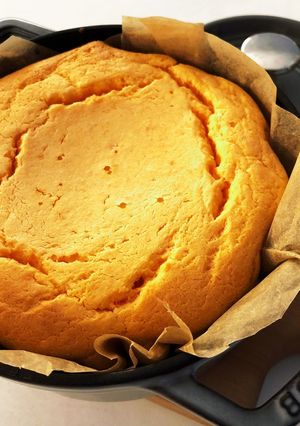 STAUBでサツマイモチーズケーキ-レシピのメイン写真