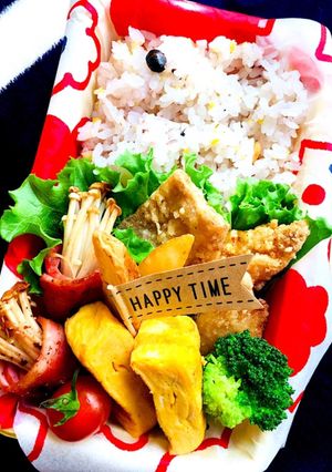 魚フライ弁当( "´༥`" )-レシピのメイン写真