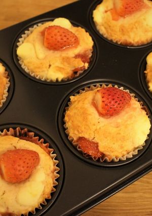 農家のレシピ　夏いちごマフィン-レシピのメイン写真