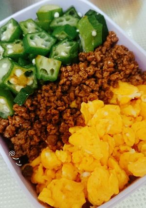 大豆そぼろのヘルシー三色丼-レシピのメイン写真