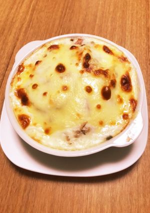ジャガイモとハムの腸活クリームグラタン-レシピのメイン写真