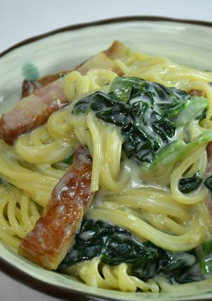「ベーコンのミルクあんパスタ」-レシピのメイン写真