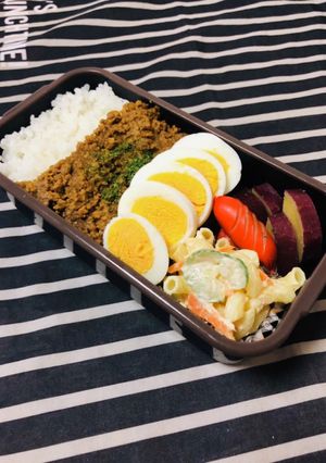 男子高校生弁当★70 キーマカレー弁当-レシピのメイン写真