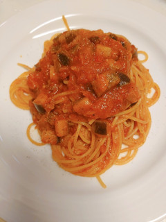 なすとベーコンのトリプルトマトパスタ-レシピのメイン写真