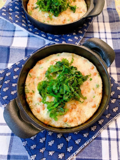 オクラ納豆入り長芋のふんわり鉄板焼き-レシピのメイン写真
