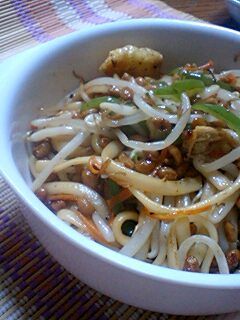 納豆で焼きうどん-レシピのメイン写真