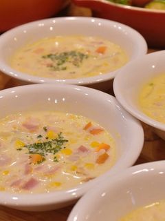 とうもろこしと押麦の豆乳美肌スープ-レシピのメイン写真