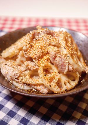 豚バラと蓮根のレンジ蒸し-レシピのメイン写真