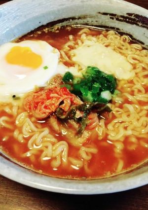 サッポロ一番　キムチーズごま味ラーメン-レシピのメイン写真