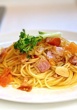 簡単！フレッシュトマトのスパゲティ-レシピのメイン写真
