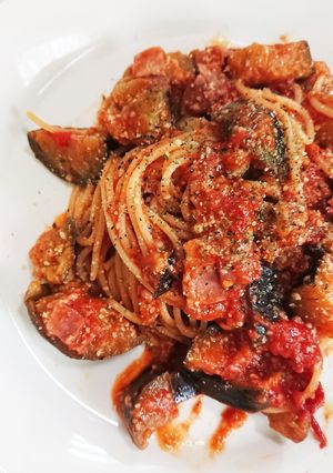 トマトとなすのスパゲッティ ポモロッソ-レシピのメイン写真