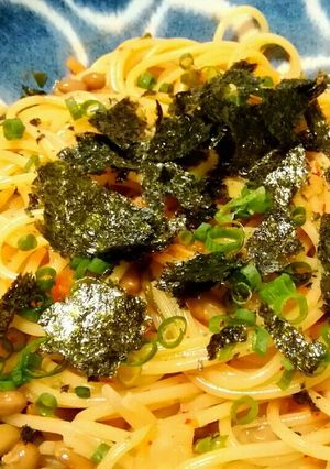 超絶簡単☆まぜるだけ納豆キムチパスタ-レシピのメイン写真