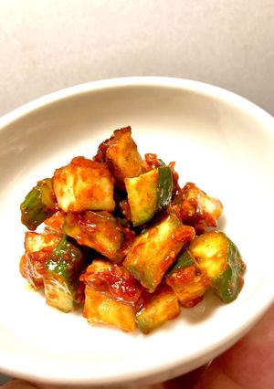タコとキュウリの辛旨米麹醤和え（韓国風）-レシピのメイン写真