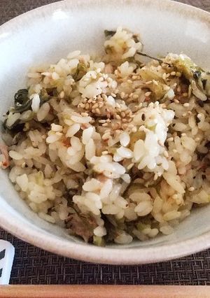 麺つゆで高菜とシーチキンの炊き込みご飯-レシピのメイン写真