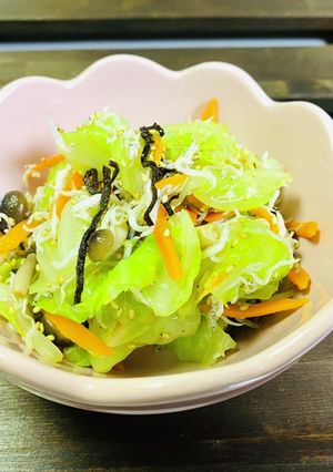キャベツとしらすの塩昆布和え-レシピのメイン写真