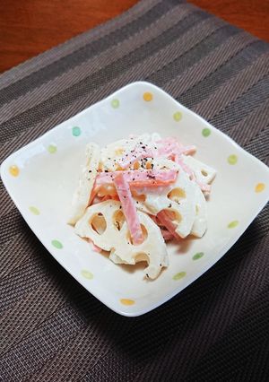 れんこんとハムの簡単サラダ-レシピのメイン写真