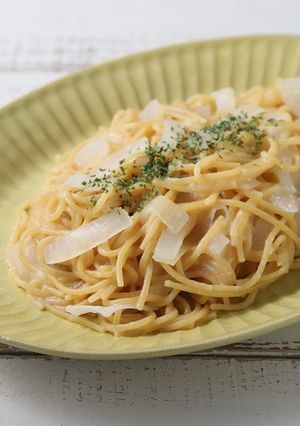 電子レンジでたまねぎのパスタ-レシピのメイン写真