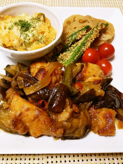 鶏もも肉と茄子とピリ辛オイスター炒め-レシピのメイン写真