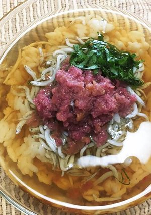 冷たいほうじ茶漬け-レシピのメイン写真
