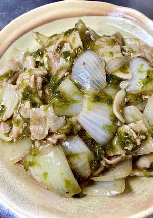 豚バラとアオサの生姜焼き風あんかけご飯-レシピのメイン写真