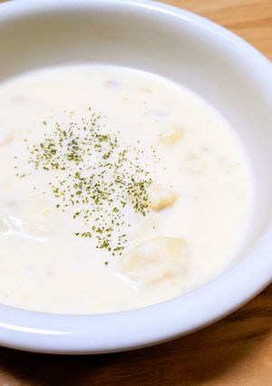NOミキサーの食べるさつまいもポタージュ-レシピのメイン写真