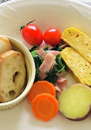 ベビーほうれん草とベーコンのバター炒め-レシピのメイン写真