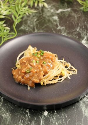 レンジで簡単！もやしの肉みそ掛け-レシピのメイン写真
