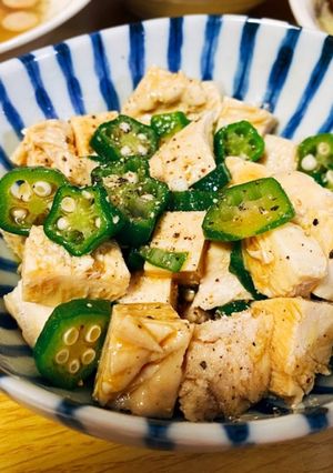 【簡単もう一品】サラダチキンとオクラ和え-レシピのメイン写真