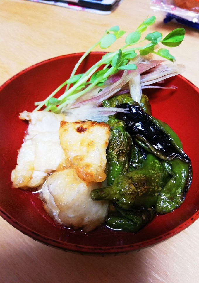揚げ浸し★揚げ出し豆腐と万願寺とうがらし-レシピのメイン写真