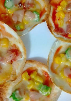 ギョーザの皮で簡単ピザ-レシピのメイン写真