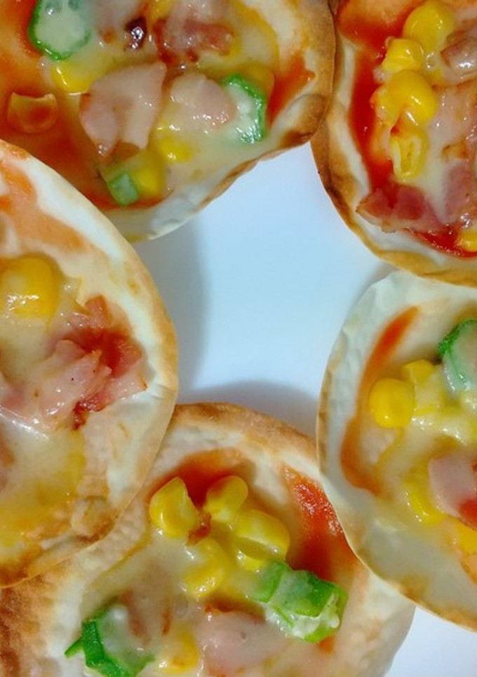 ギョーザの皮で簡単ピザ-レシピのメイン写真
