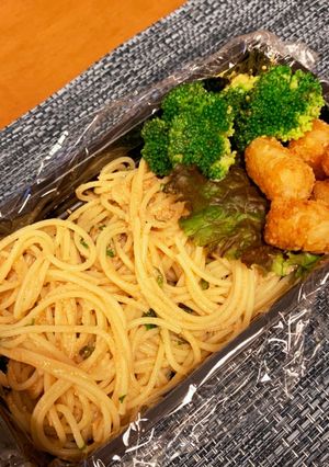 明太パスタ弁当　2020/09/26-レシピのメイン写真
