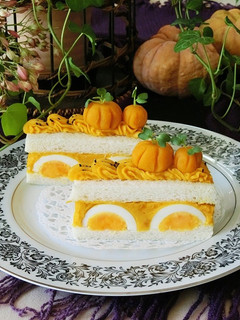 南瓜と卵のサンドイッチケーキ*ハロウィン-レシピのメイン写真
