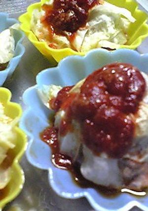 お弁当用冷凍食品☆豚キャベツミルフィーユ-レシピのメイン写真