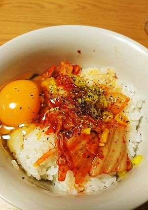キムチとラー油の卵かけご飯-レシピのメイン写真