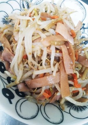 簡単副菜♪こぼうともやしのナムル-レシピのメイン写真