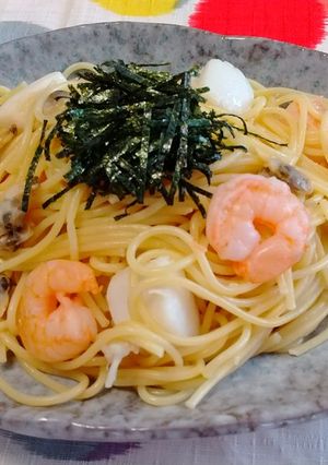 和風シーフードスパゲティ-レシピのメイン写真
