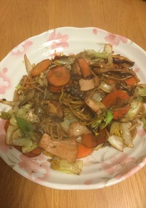 ハム焼きそば-レシピのメイン写真