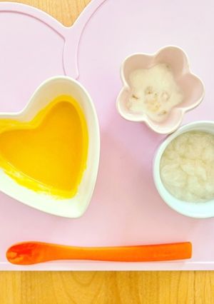 離乳食中期献立 パン粥とかぼちゃのスープ-レシピのメイン写真