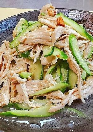やみつき鶏むね肉ときゅうりの和え物-レシピのメイン写真
