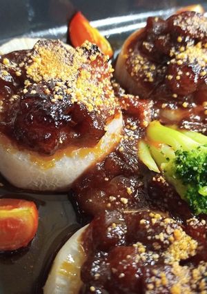 おでん仕込時に!!大根の洋風もつ田楽-レシピのメイン写真